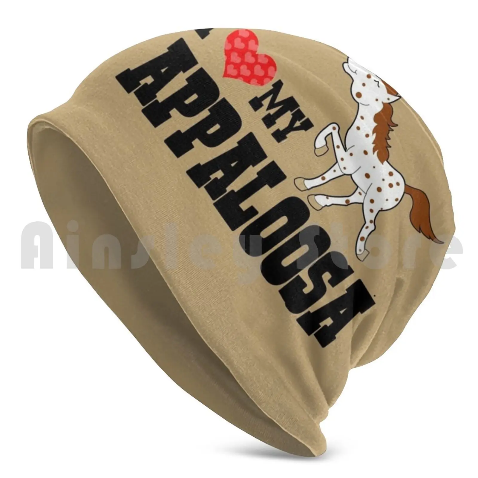 I Love My Appaloosa Red Roan Appy Horse Beanies Knit Hat Hip Hop Horse Horses Appaloosa Appaloosa Horse