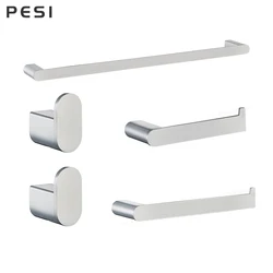 Stainless Steel Bathroom Hardware Set Brushed Steel Towel Rack Toilet Paper Holder Robe Hook Towel Bar Hook Bathroom Accessories