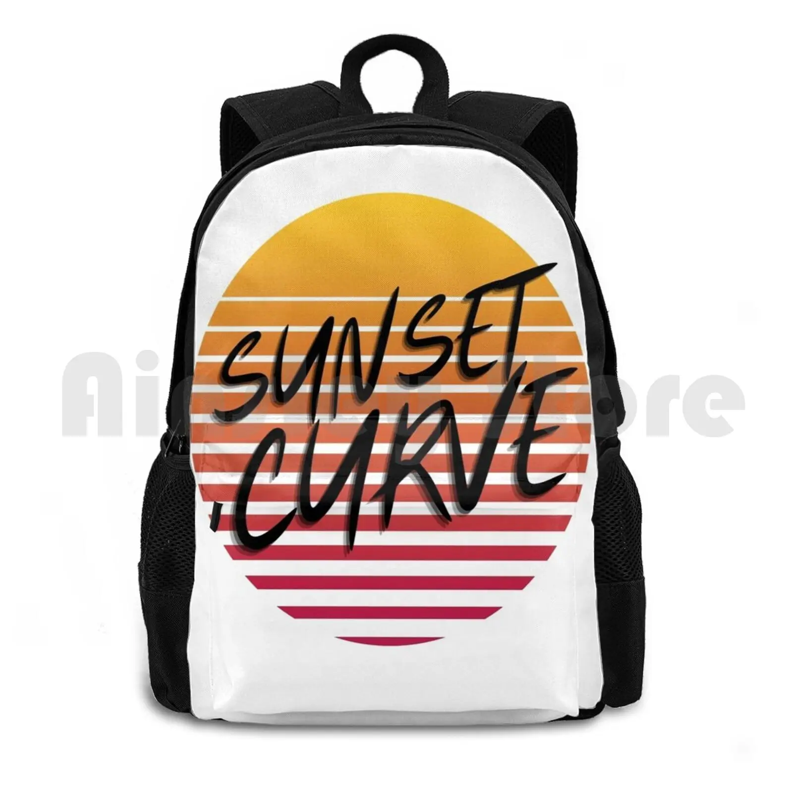 Sunset Curve Band Outdoor Hiking Backpack Riding Climbing Sports Bag Sunset Curve Band Sunset Curve Band Logo Sunset Curve Band