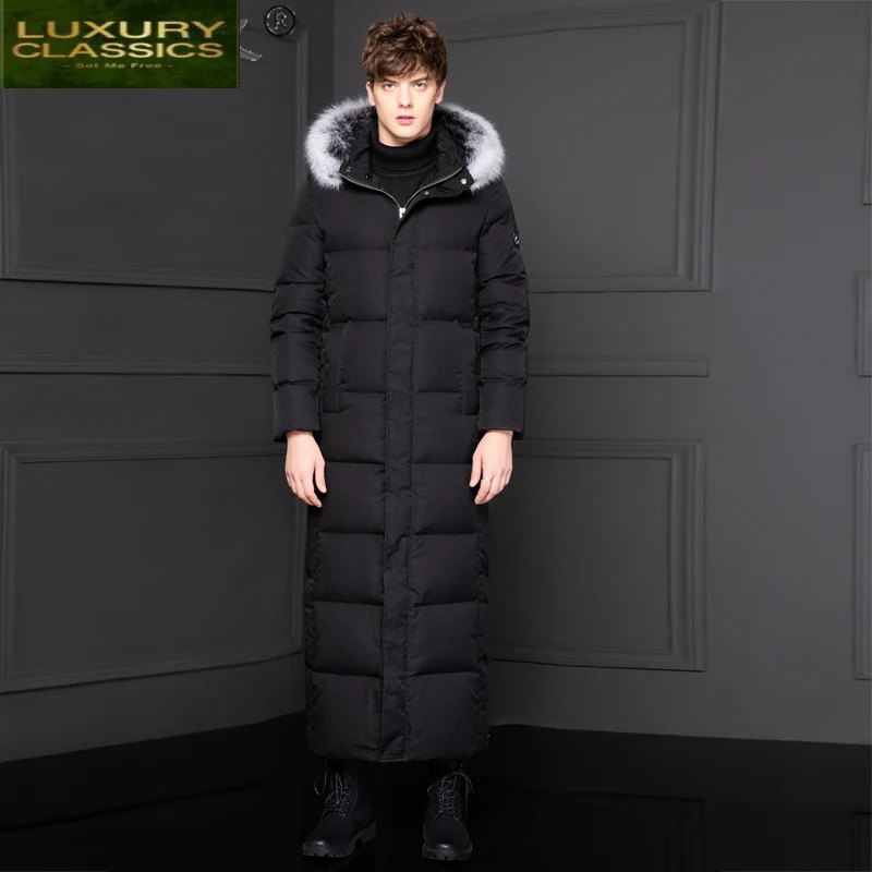 Brand Men's Down Jacket Man Winter Clothes 2021 Streetwear Puffer White Duck Down Coat Male Long Men's Jackets Hiver 0007