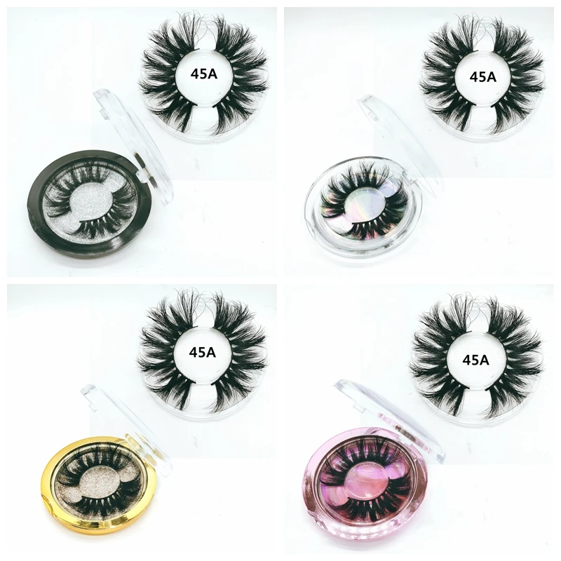 25mm mink eyelashes wholesale bulk 48 styles of 25mm mink lashes round color eyelashes packaging can provide customized services