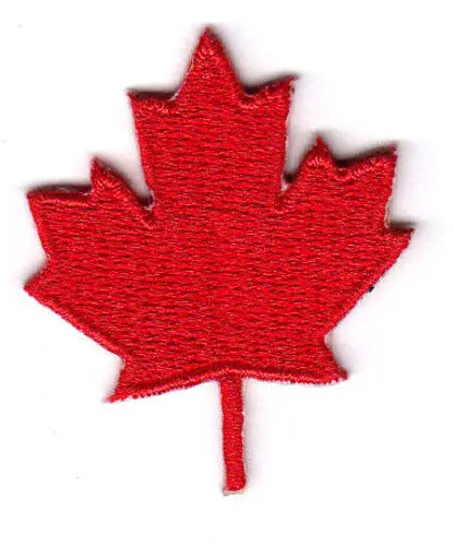 Hot! CANADIAN RED MAPLE LEAF Iron On Patch Canada Symbol (≈ 5.7 * 6.7 cm)