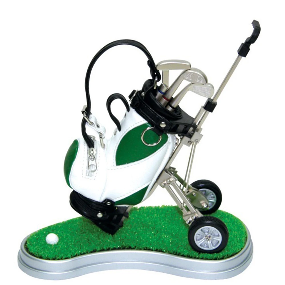 Mini Golf Arabası Arabası Çantası Kalem Tutucu Masa Dekorasyonu Yenilik Hediye