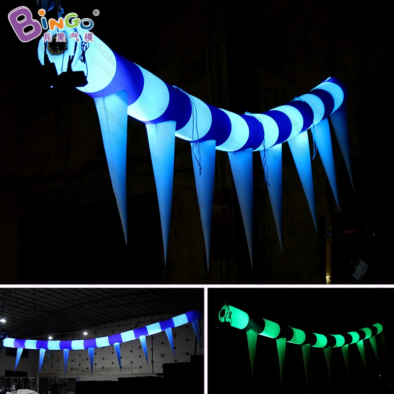 Attractive 5 Meters Inflatable Stripe Light for Decoration / Colorful Hanging Stripe Light Balloon for Display Toys