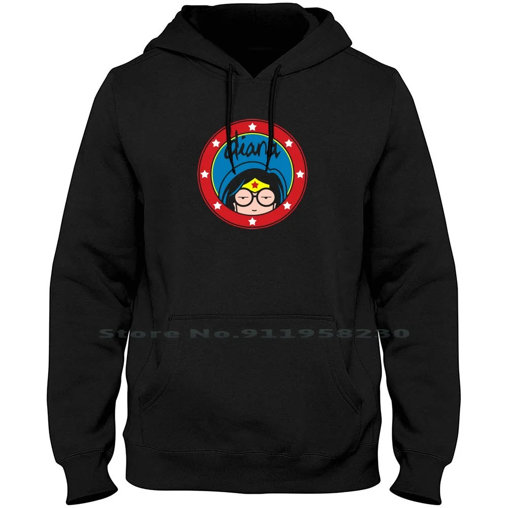 Diana Men Women Hoodie Pullover Sweater 6XL Big Size Cotton Cartoon Gamers Movie Gamer Game Ian Ana Ny Me Funny Movie