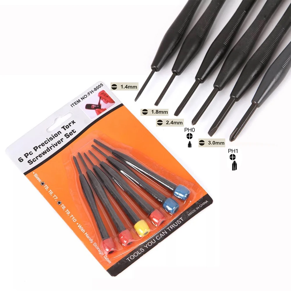 6 pezzo di Piccola Dimensione di Precisione Set di Cacciaviti Repair Tool per la Macchina Fotografica Della Vigilanza Computer