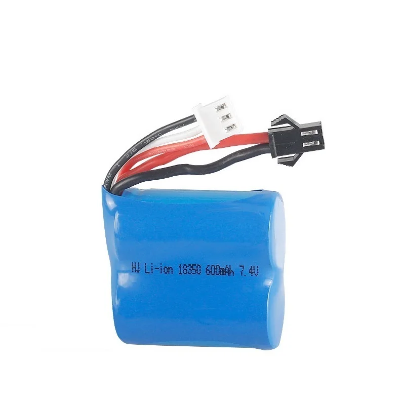 Teranty 7.4v 600mAh 18350 zestawy ładowarek do H100 H102 H106 7.4v akumulator litowo-jonowy do JJRC S1 S2 S3 S4 S5 szybka zdalnie sterowana łódka RC