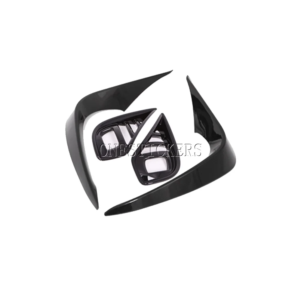 For Toyota Highlander XU70 2021 2022 Car Accessories Body Front Bumper Lip Splitter Spoiler Fog Lamp Foglight Cover Trim Strips