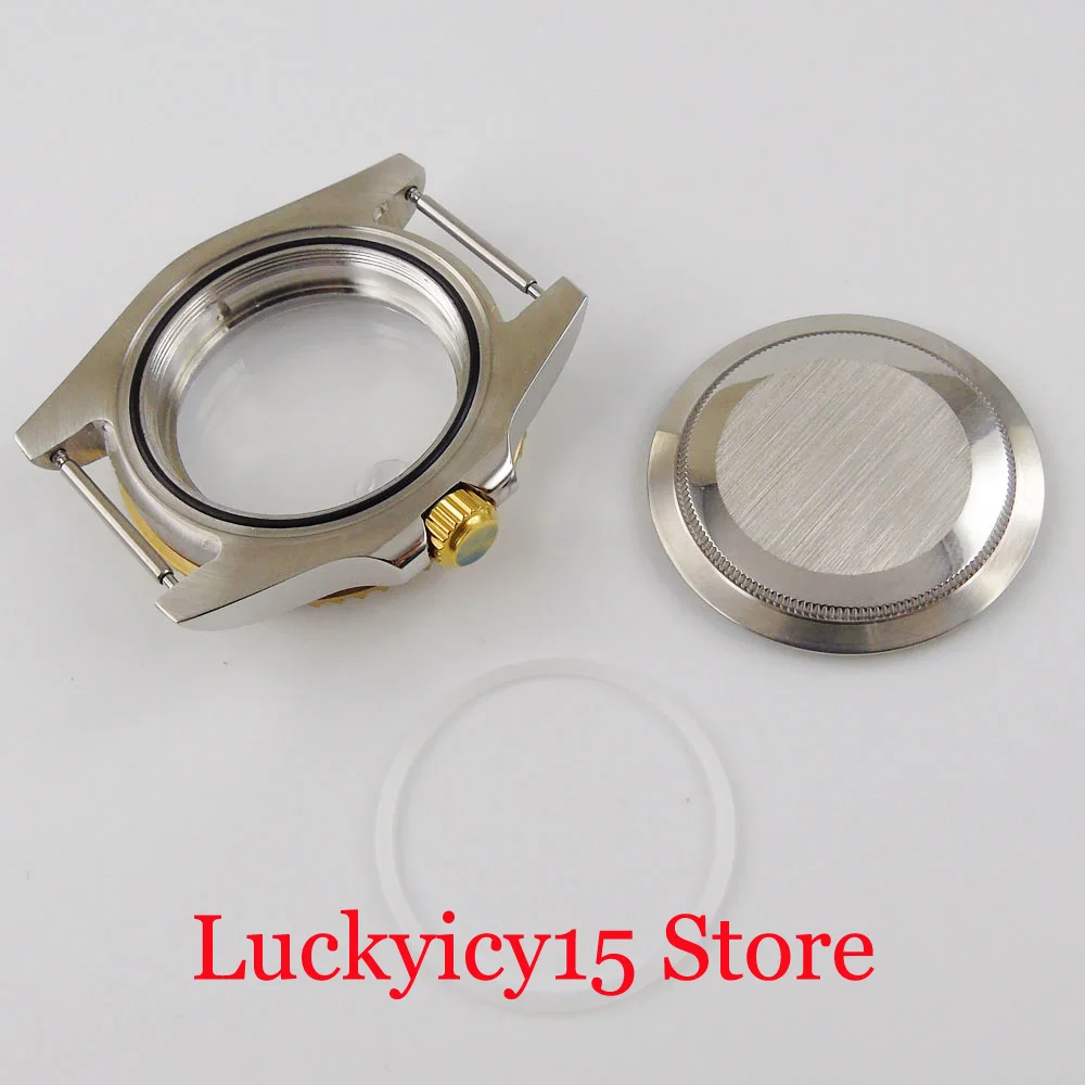 Stainless Steel 40mm Hot Watch Case Sapphire Crystal Fit NH35 Movement Solid/Seeing Glass Backcover