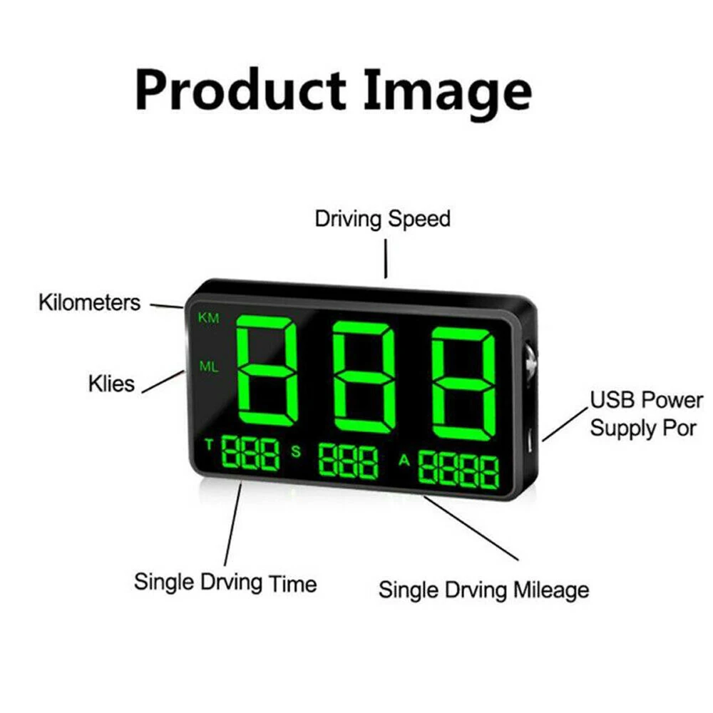 4.5inch Digital Car GPS HUD Speedometer Green Screen Speed Display C80 Altitude Display Head Up Display Odometer Free Shipping