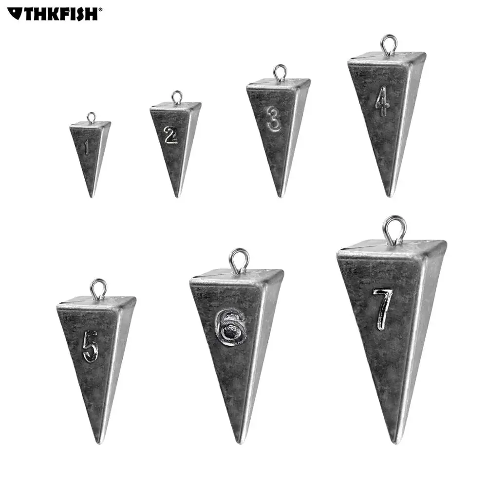 5pcs Pyramid Sinker Weights 1oz 2oz 3oz 4oz Fishing Lead Sinkers Weight Saltwater Freshwater Dropshot Fishing Tackle Accessories