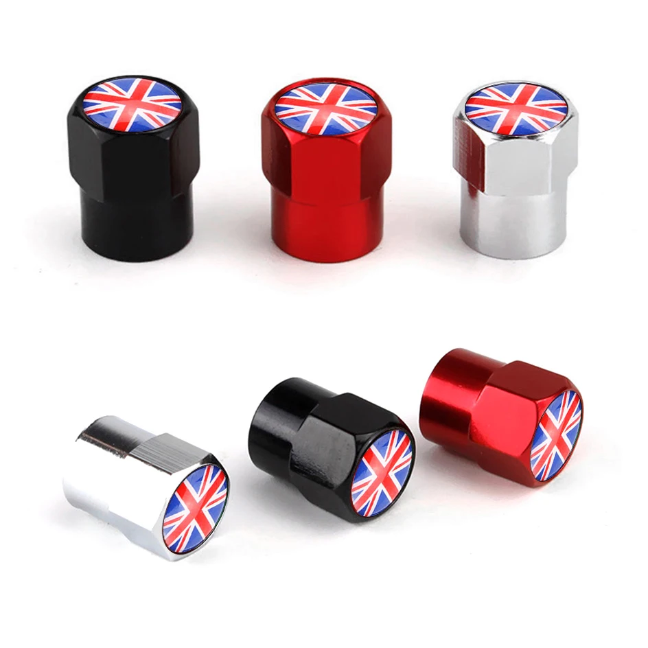 Mini Hexagon Car Valve Cap Wheel Tire Valve Caps Cover With Auto Emblem For Mini Cooper Accessories R56 R53 R50 F56 Car Styling