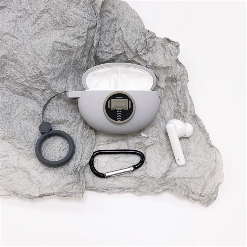 Hoạt Hình Marvel Ốp Tai Nghe Chụp Tai Cover Dành Cho Huawei Freebuds 4i Bảo Vệ Tai Nghe Vỏ Phụ Kiện Cho Freebuds 4i Có Móc Treo
