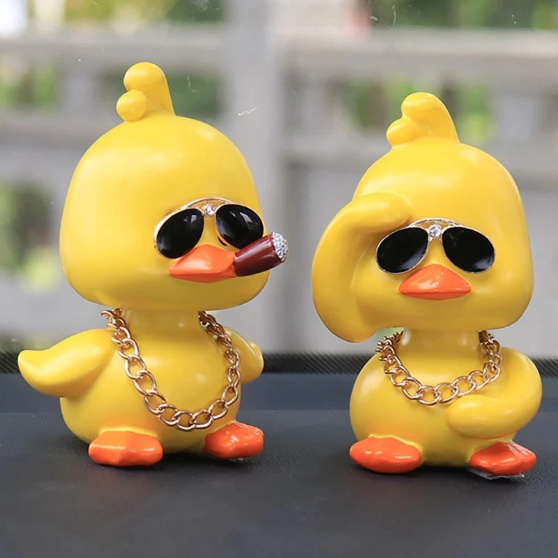 Lovely Duckling in The Car Shaking Head Duck Car Decoration Cute Shaking Head Yellow Duck Creative Auto Interior Decoration