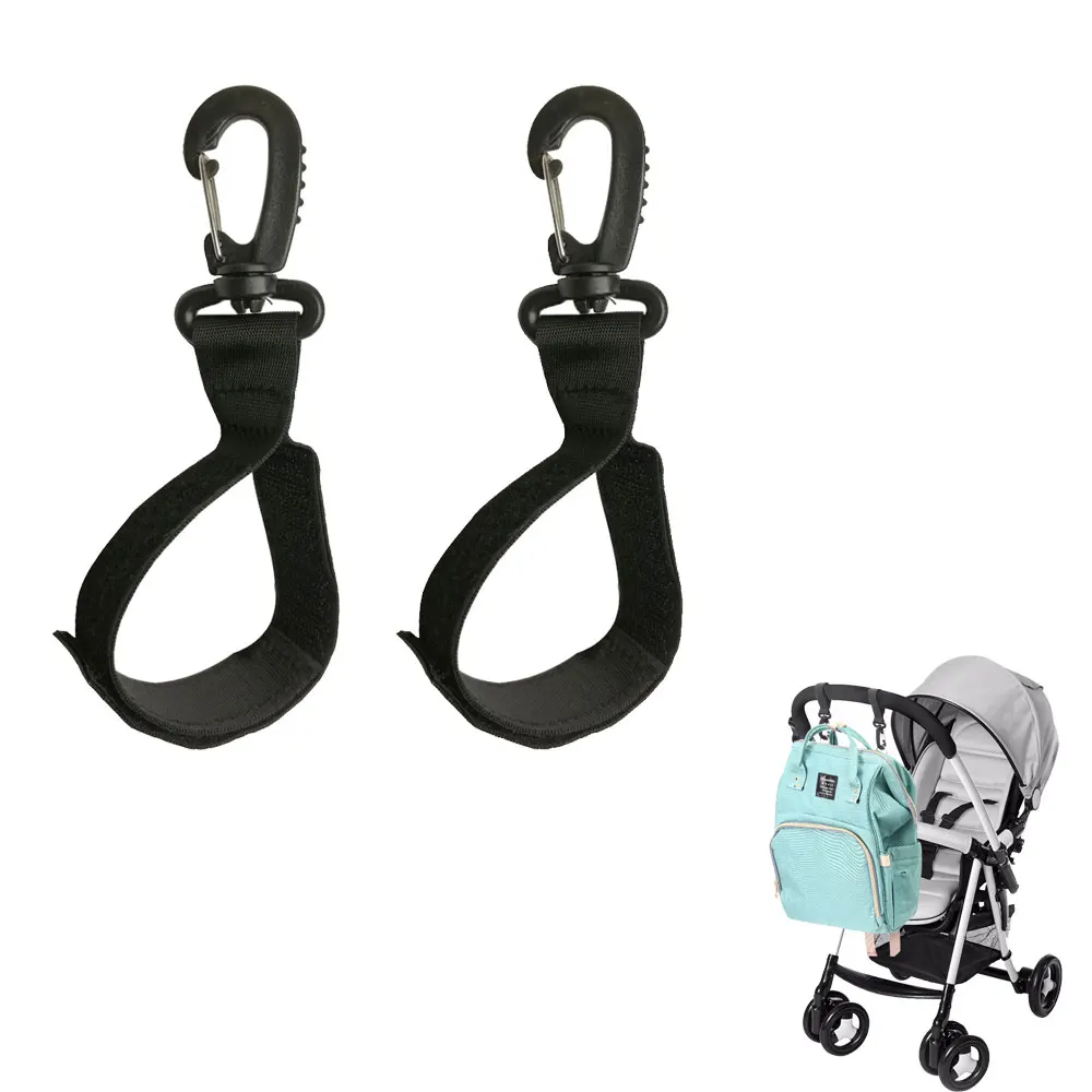 2pcs Baby Stroller Hook Baby Hanger Multi Purpose Carabiner Buckle Buggy Diaper Bag Hooks for Stroller Cart Hook Bag Accessory