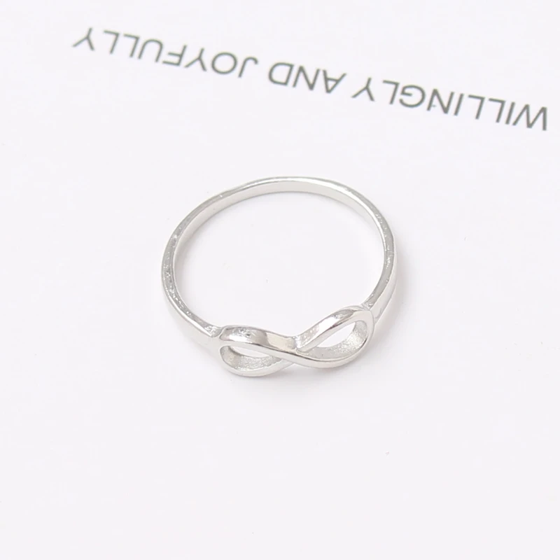 New Fashion Punk Men Infinity Luck 8 Alloy Finger Rings For Women Wedding Engagement Jewelry Wholesale Gift Bijoux Anillos