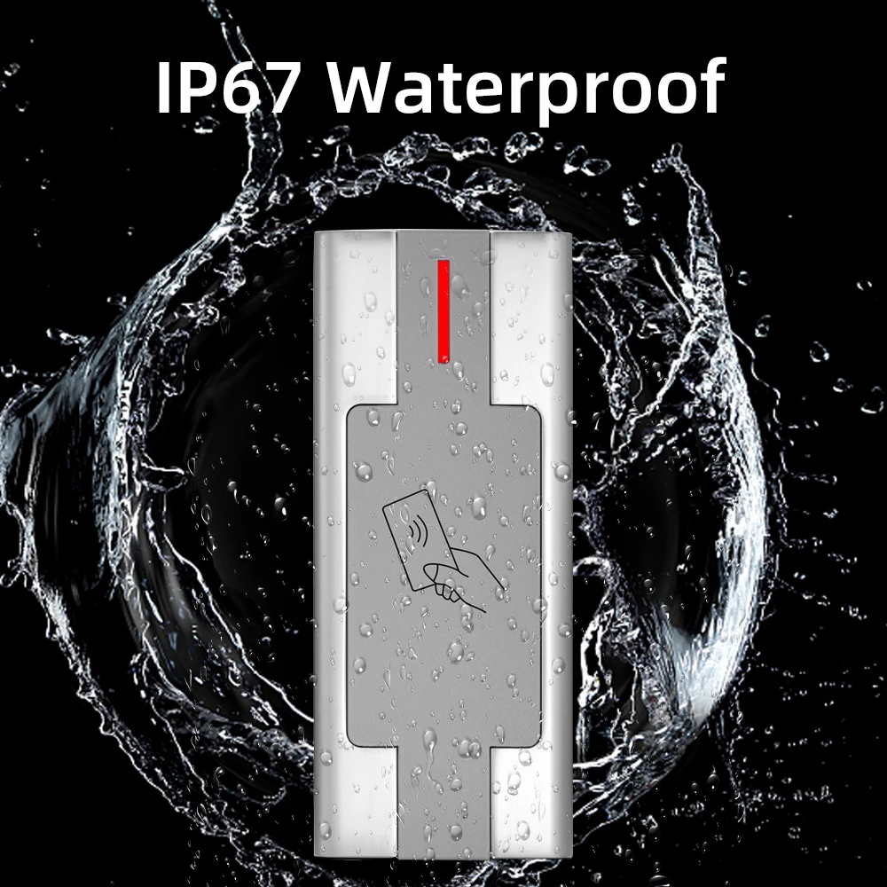 Waterproof IP67 125khz RFID Metal Access Control Reader 2000 User Proximity RFID Card Reader Access Control System