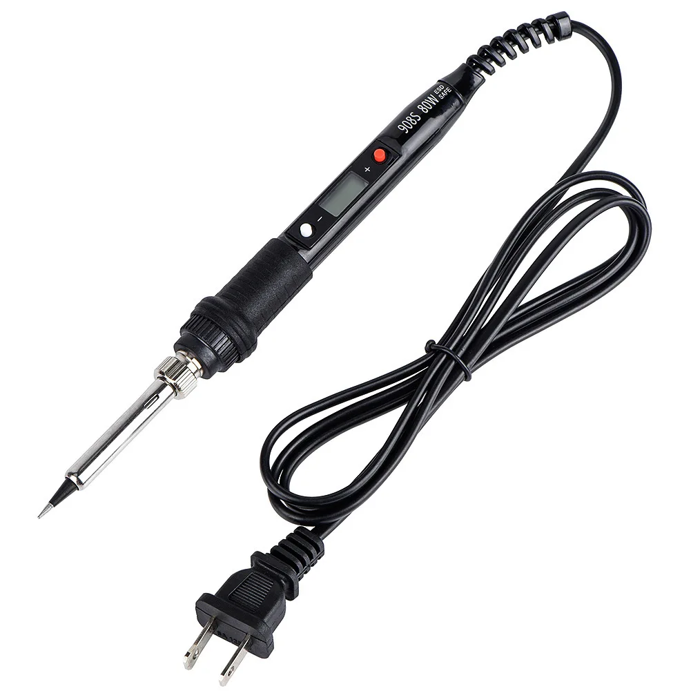 80W Digital Electric Soldering Iron Kit Set Temperature Adjustable 220V 110V Welding Tool Ceramic Heater Soldering Tips Rework