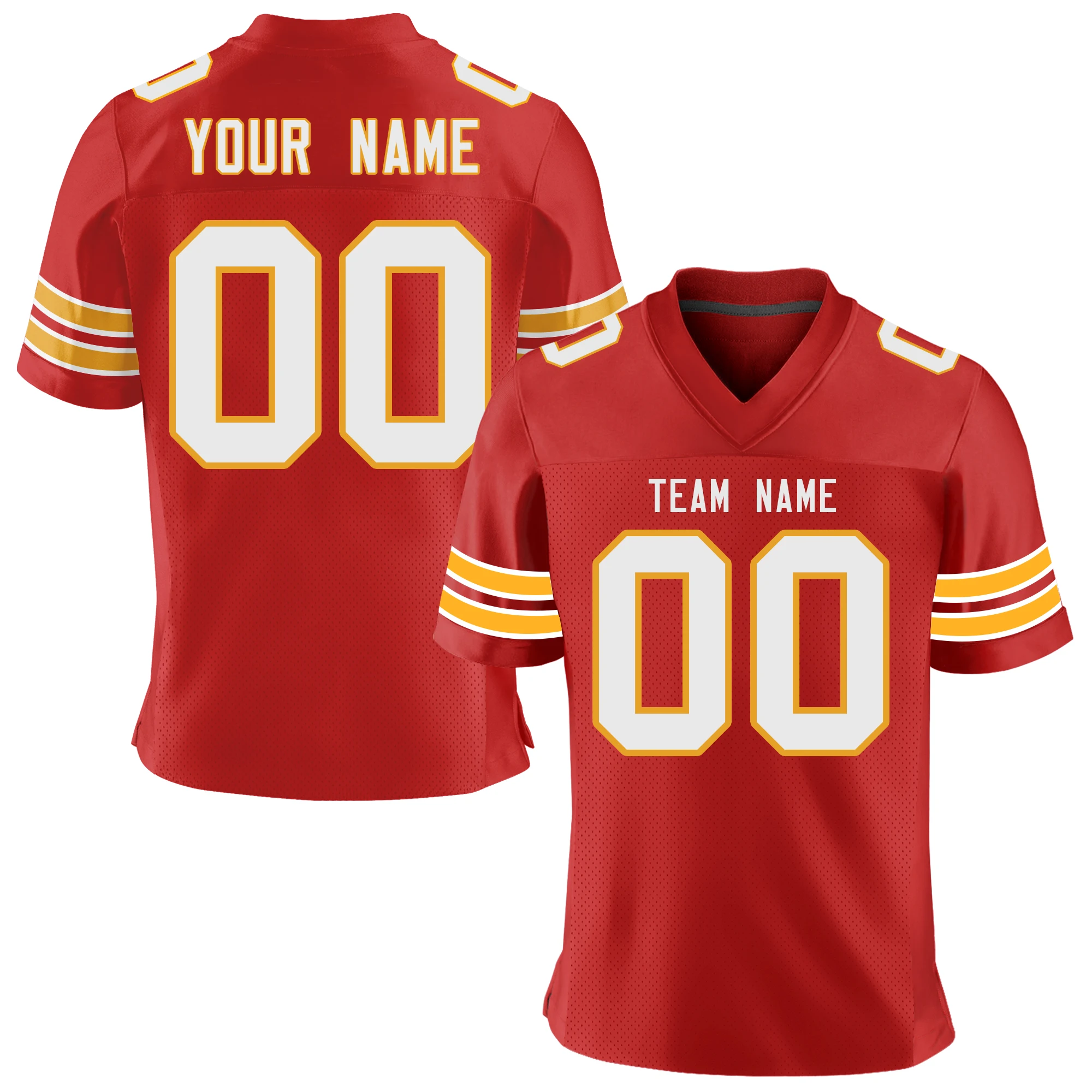 Custom American Football Jersey Sublimation Print Team Name Number Club League Football Training Shirt Rugby Jersey for Men/Kids