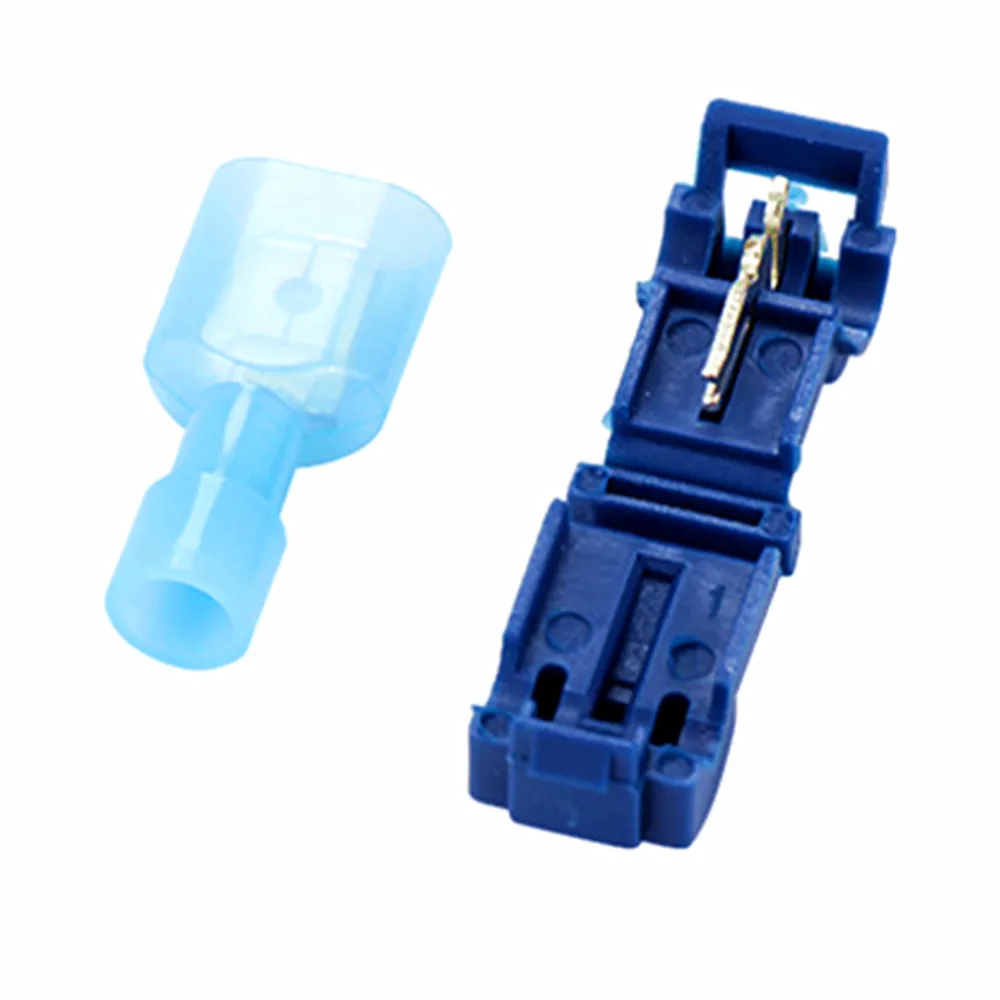 100PCS/LOT Scotch Lock Electrical Cable Connectors Quick Splice Wire Convenient Terminals Crimp Blue For 1.0-2.5mm Line