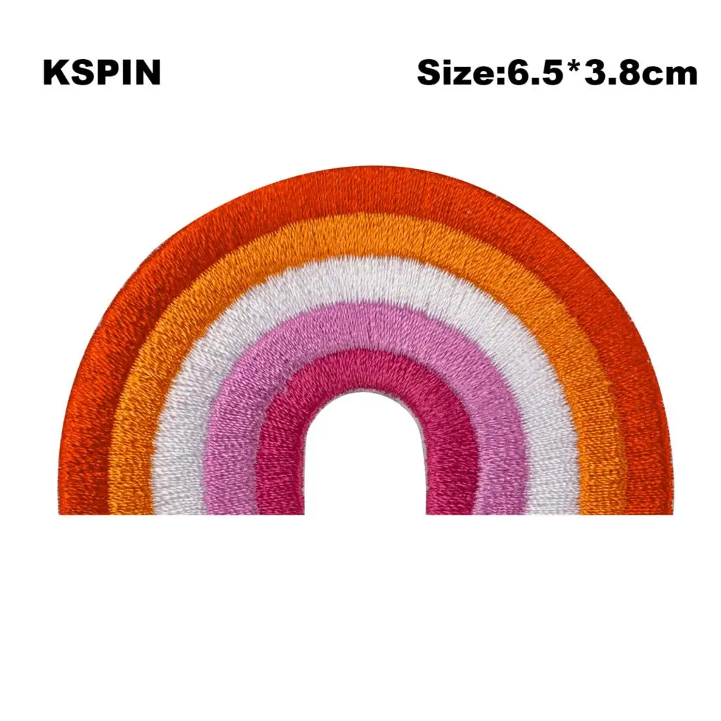 6.5*3.8CM LGBT Rainbow Transgender Bisexual Asexual Nonbinary Pansexual Pride Embroidery Patches Iron on Saw on Badges