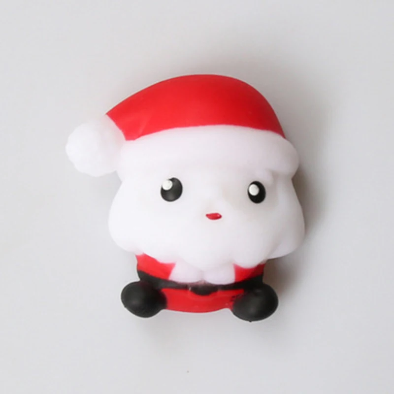 6 Designs Funny Christmas Snowman Squeeze Fidget Toy Soft Squishy Stress Relief Cute Novelty Vent Toys Child Adults Gifts