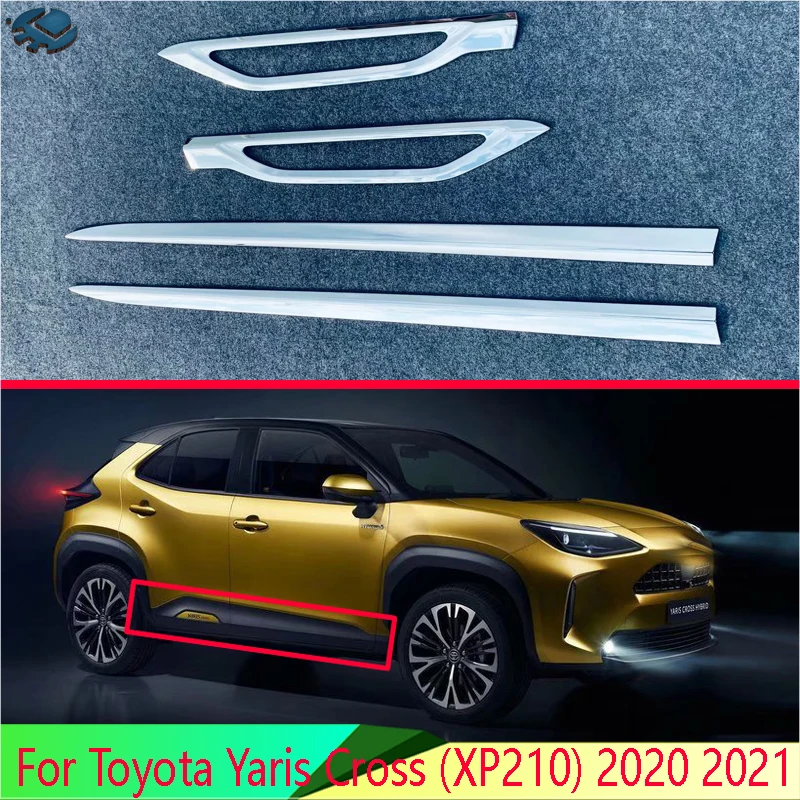 

For Toyota Yaris Cross (XP210) 2020 2021 2022 Car Accessories ABS Chrome Side Door Body Molding Moulding Trim