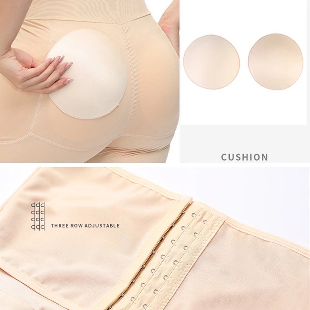 Padded Hip Pads Fake Ass Body Shapewear Women Tummy Buttock Lifter Hip Lift Lace High Waist Slimming Panty Control Body Shaper