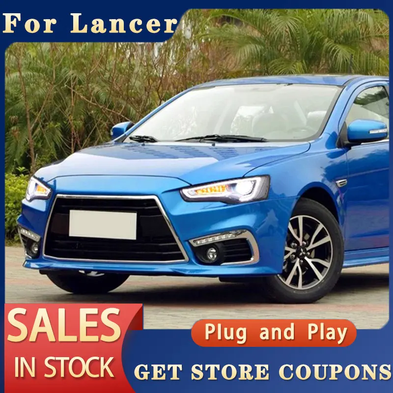 

Передние фары для Mitsubishi Lancer 2008-2019 Lancer EX, светодиодные фасветильник, дневные ходовые огсветильник, указатели поворота