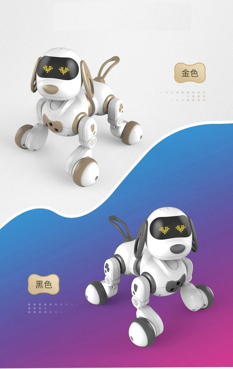 Kind pädagogisches Lernspielzeug RC Roboter elektrische intelligente Haustier Hund LED-Licht Geste Sensing Dialog Singen tanzen Roboter Haustier Hund