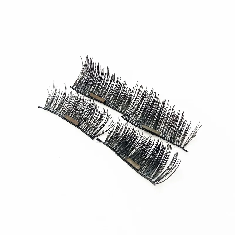 4pcs/box Magnet Magnetic Eyelash Reusable Magnetic False Eyelashes & Tweezer Set Long Lasting Eyelash Extension Makeup Kit