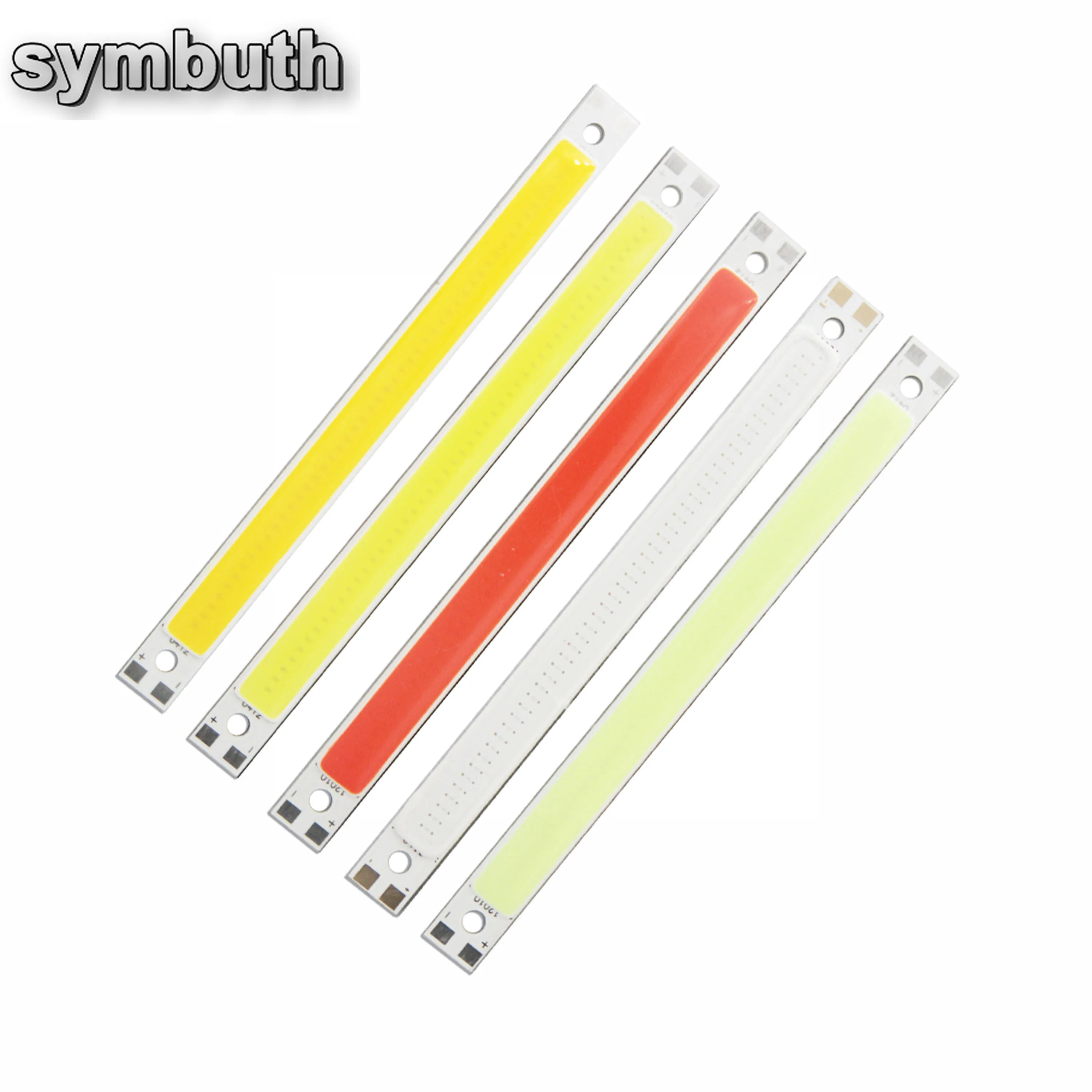 120x10mm 12V DC Input LED COB Strip Chip Bulb Light Source for Wall Solar DIY Night Lamp