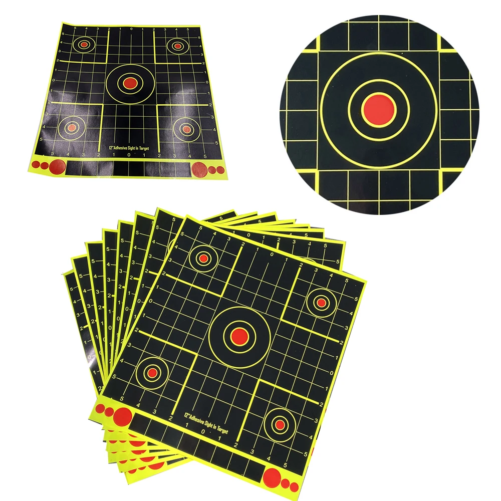 10 /20 /50 /PCS 13x12 Inch Adhesive Splatter Target Sticker Archery Accessories High Strength Adhesive for Grid Shooting Target