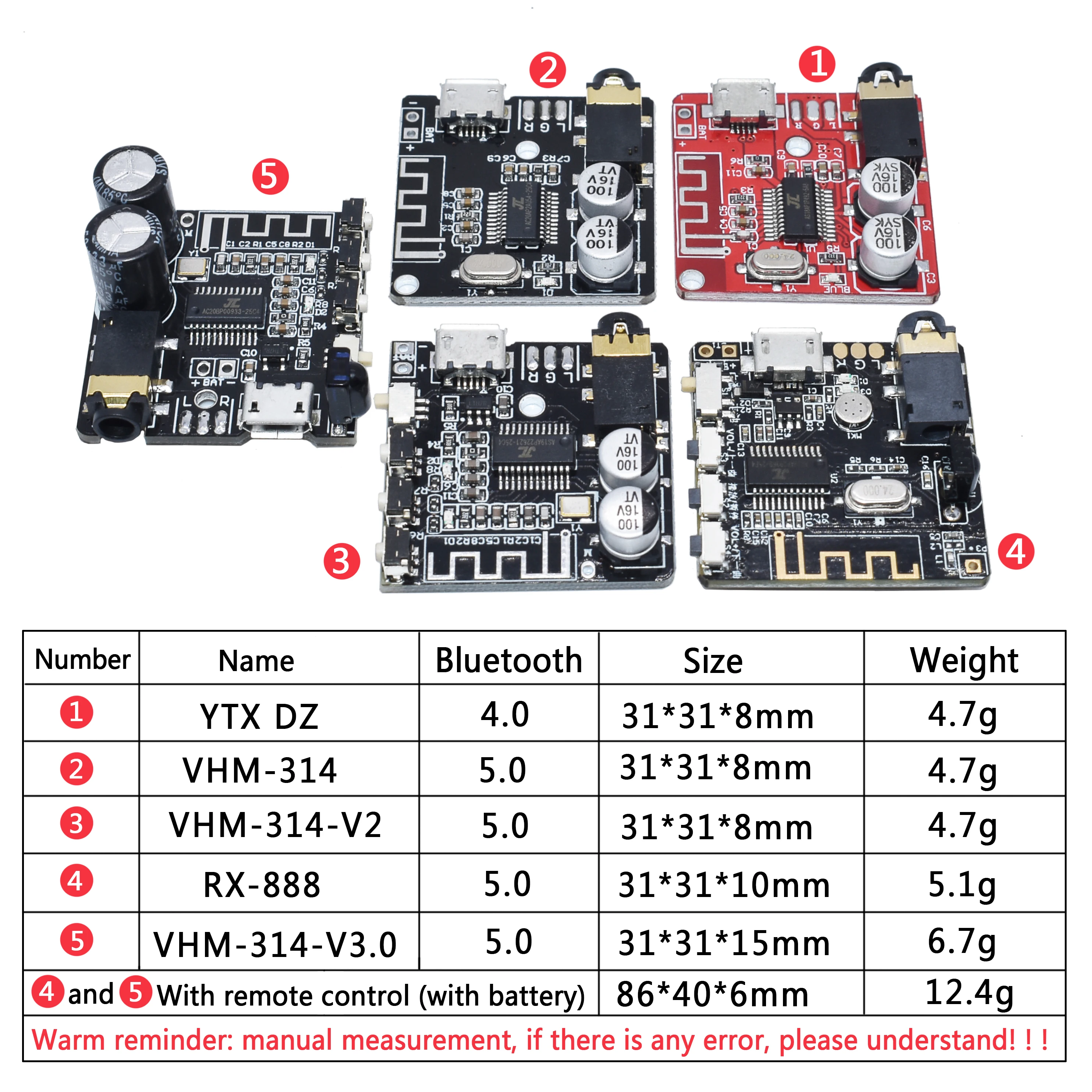 Bluetooth Audio Receiver board Bluetooth 5.0 mp3 lossless decoder board Wireless Stereo Music Module