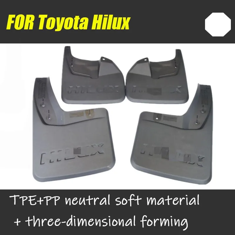 Mud flaps For Toyota Hilux Mudguards Fender Hilux Mud flap splash Guard Fender car Accessories auto styline Front Rear 4 pcs