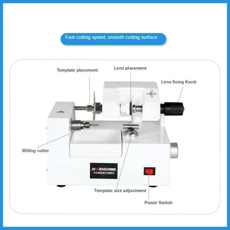 Lens Cuting Machine Cutting Milling Machine Without Water High Speed Lens Mold Cutter Lens Grinding Machine