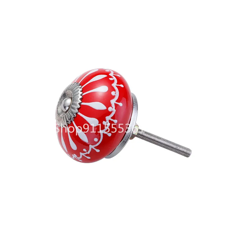 10 Stks Knoppen Keramische Pompoen Deurklink Trekt Kast Kast Dressoir Lade Keuken Meubilair Knop Vintage-5 Kleuren 10 Stks Knoppen Keramische Pompoen Deurklink Trekt Kast Kast Dressoir Lade Keuken Meubilair Knop Vintage-5 Kleuren