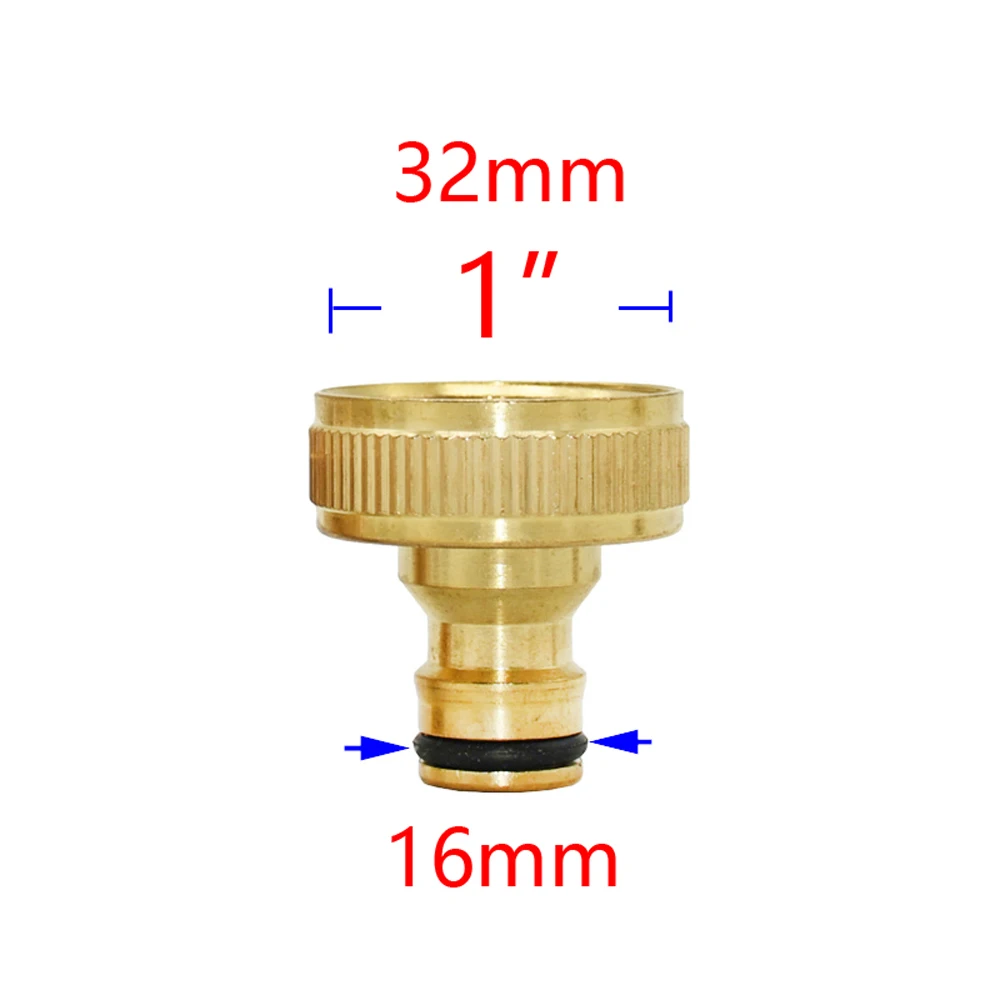 1/2 3/4 5/8 1" Thread Quick Connector Brass Garden Watering Adapter Drip Irrigation Copper Hose Quick Connector Fittings 1 Pcs