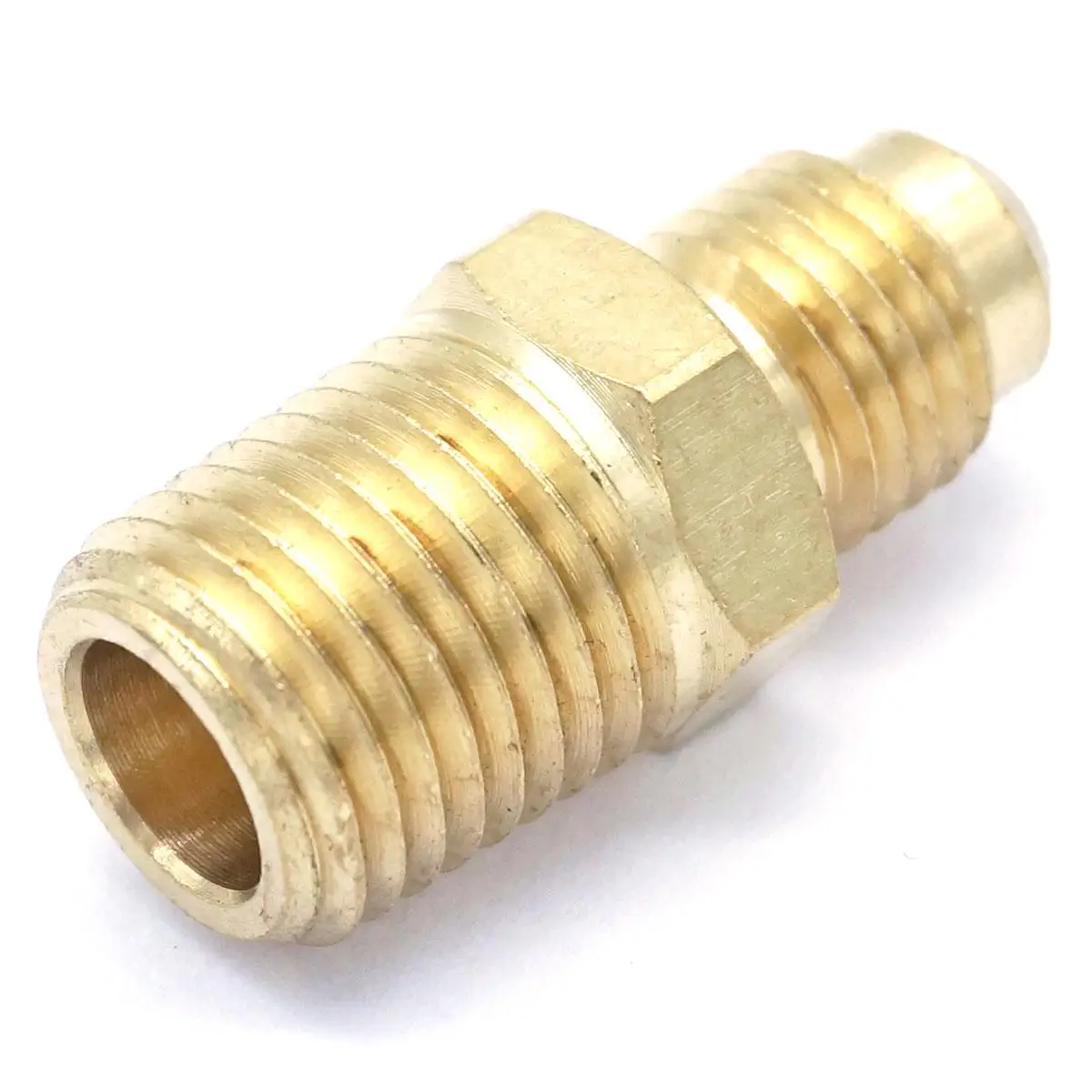 

SAE папа 1/4 "-20 UNF Fit трубка OD 7/16-1/4" NPT папа латунь SAE 45 градусов соединители для труб 1/4 psi