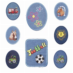 Sewing Repair Elbow Knee Patches On Patch For Clothing Jeans Stripes Stickers Embroidered Badge Children/kids Jeans Clother