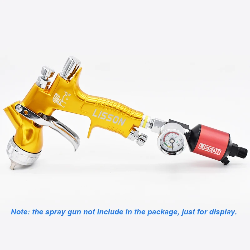 Spray Gun Air Pressure Regulator with Gauge 0 to 140 PSI Paint Spray Gun Air Flow Control Adjusting Valve Manometer Filter tools