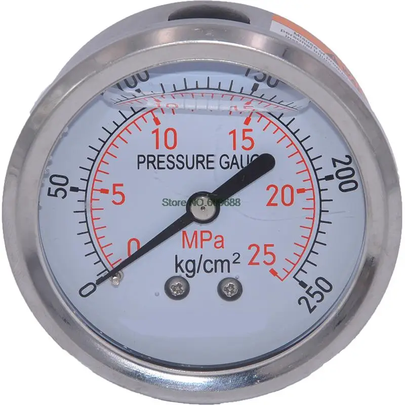 Manometro assiale antiurto YN60Z M14 * 1.5 o 1/4 "2.5" 60mm resistente agli urti olio idraulico aria acqua pressione vuoto