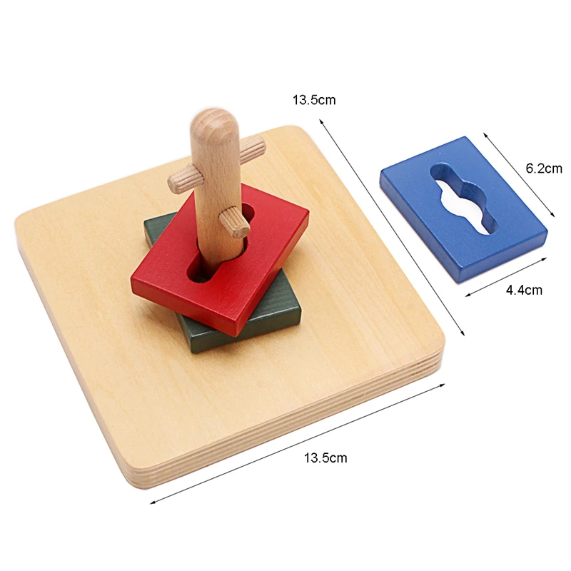 Giocattolo in legno Montessori infantile Twist & Sort rettangolo forme giocattoli per bambini giocattolo educativo per bambini in età prescolare precoce 12 mesi