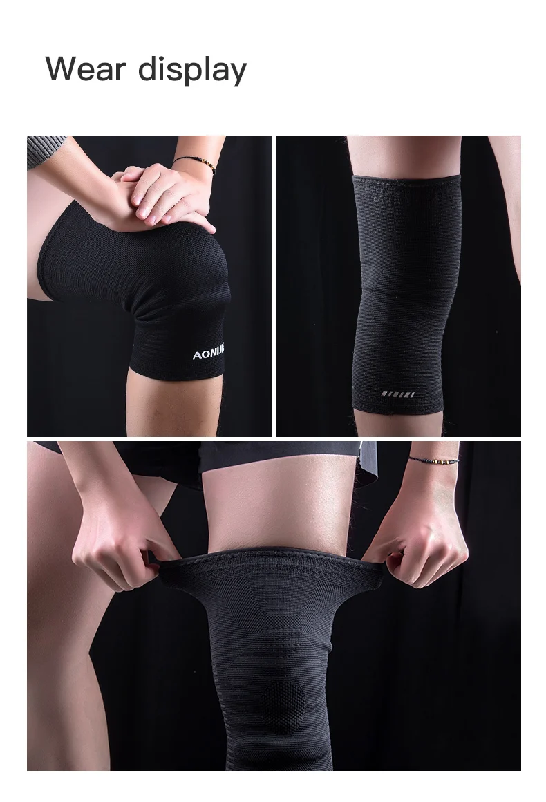 AONIJIE E4406 One Piece Professional Protective Knee Brace Support Compression Sleeve Knee Pad Patella Kneepad For Gym Running