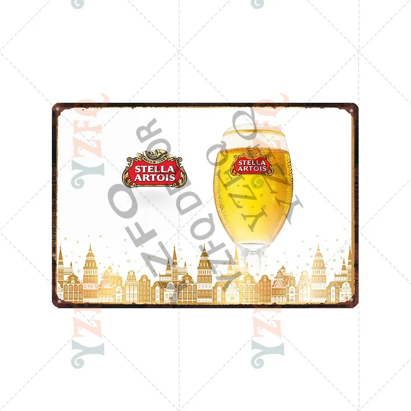 Belgian Beer Plaque Tin Sign Metal  Plates For Wall  Home Art Retro Bar Cafe Shop Vintage Restaurant Decoration 30X20CM DU-9712A