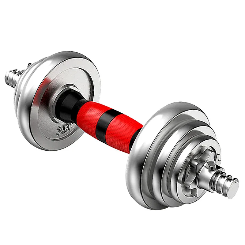 Household Sports Equipment 20kg Dumbbell Set Electroplating Dumbbell Set Multifunctional Men\'s Adjustable Dumbbell Barbell