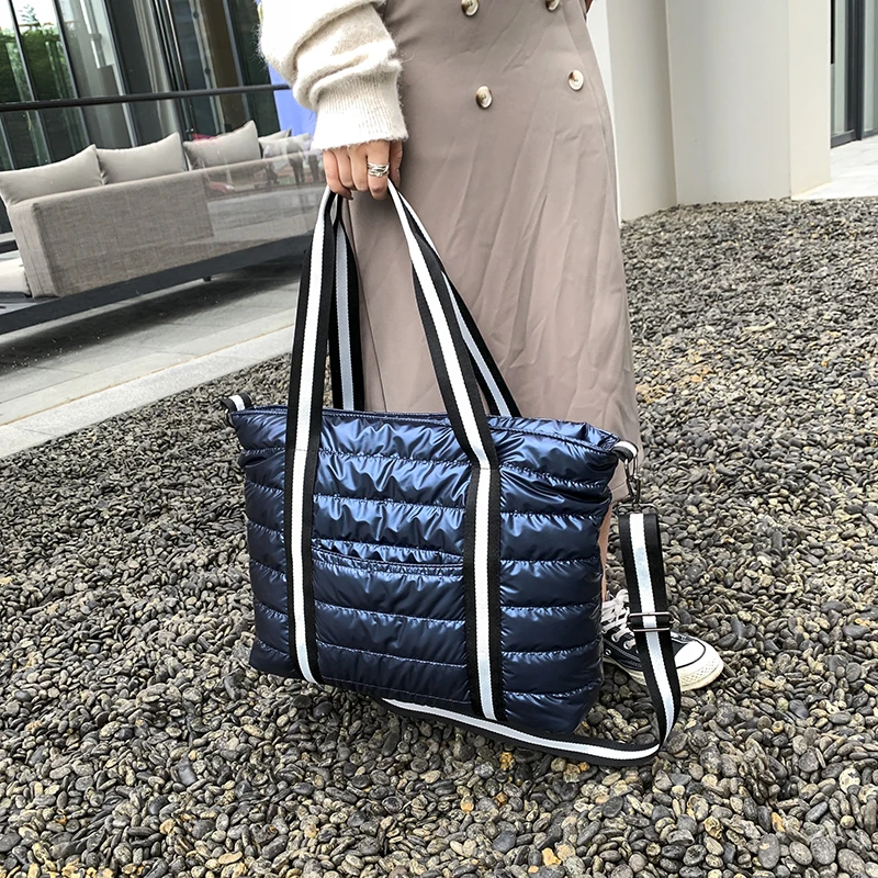 2021 inverno nuove grandi borse a tracolla spazio borse imbottite in cotone donna borse tote di grande capacità shopping da donna Bolsa Feminina