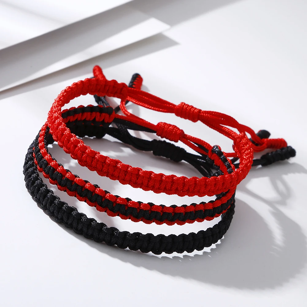 Adjustable Tibetan Thread Buddhist Bracelets & Bangles Handmade Braid Knot Red Rope Lucky Bracelets Charm Women Jewelry Gifts