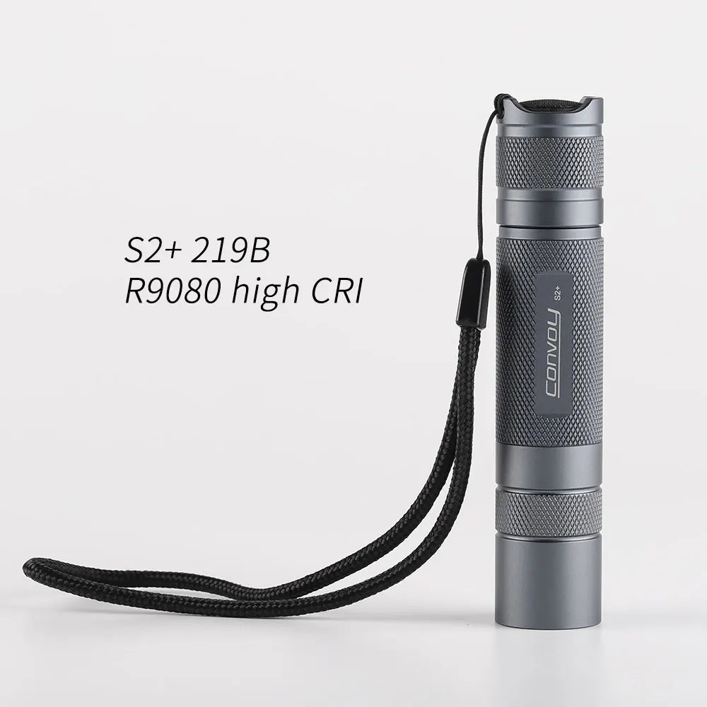 Convoy S2 + с 219B,R9080, медная пластина DTP, линза с ar-покрытием, 7135*8 12 групп, фонарик 18650
