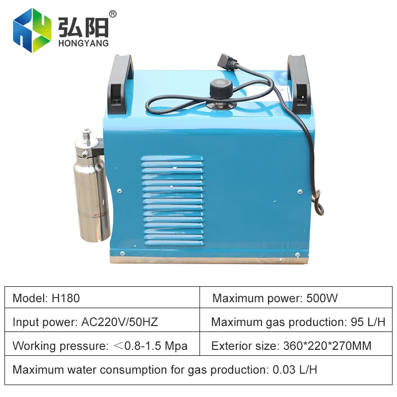 H180 95l/H 220v Acrylic Polishing Electromechanical Grinding Flame Welder Crystal Word Oxygen Hydrogen Grinding Machine